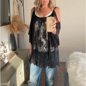Jens Pirate Booty for Free People black lace tunic
